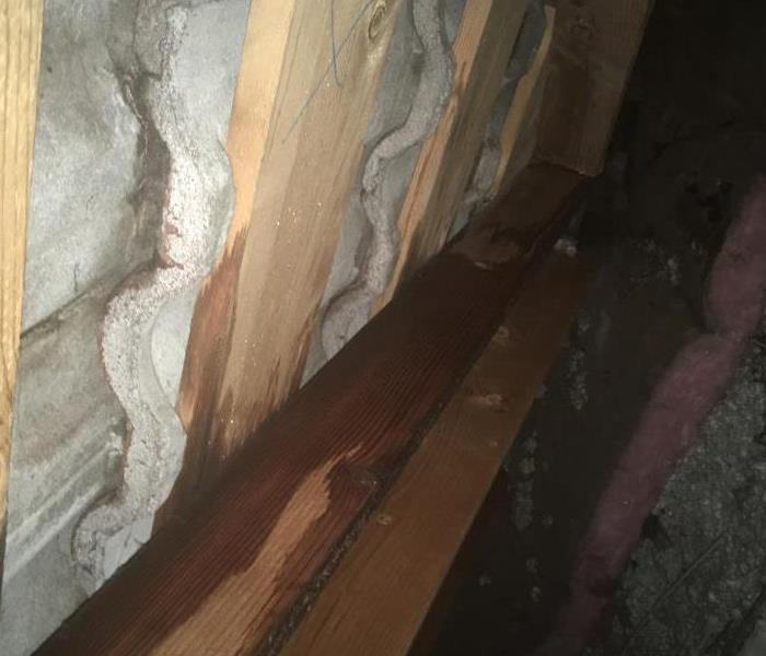 insulation and wood planks