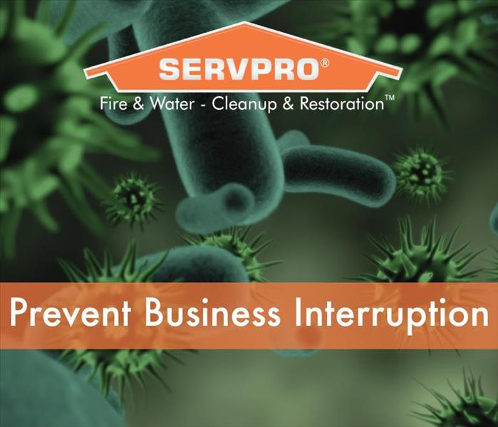 a graphic that says prevent business interrupition